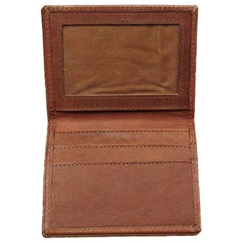 Brown Leather Oyster Card ID Holder That can be Personalised H0933 (No Personalisation) Cover