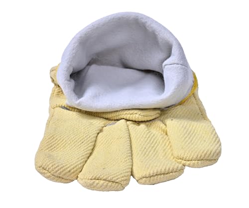 Image of Full Kevlar Aramid Heat Resistant Gloves up to 200C, Heavy Duty Long Cuff Safety Gloves for Furnace, Foundry, Welding & Industrial Work, Pack of 1 Pair