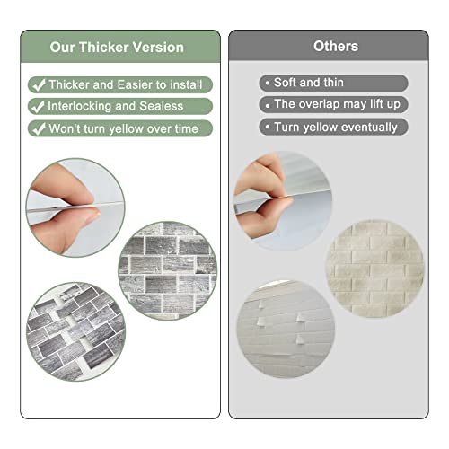Thicker, Waldecoo Self-Adhesive Kitchen Backsplash, Subway Tile Peel And Stick Tiles Backsplash For Kitchen, Mosaic Tiles Stick On Tiles Kitchen Backsplash（10Tiles, 12" × 12"） #TOP6