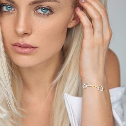 Dainty Minimalist Horsebit Bracelets – 925 Sterling Silver in 18K Gold, 18K Rose Gold & Silver, Elegant Horse Jewelry2