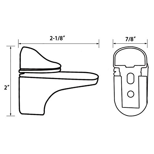 Adjustable Wood/Glass Shelf Bracket Wall Mount, Polished Chrome, 2 Pack #TOP5