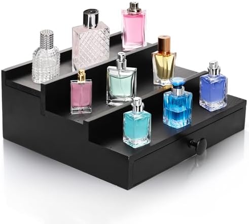 Amazon.com: Foraineam Perfume Organizer, 3 Tier Wood Perfume Display ...