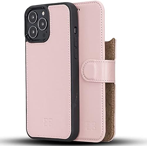 Bouletta Wallet Case for iPhone 13 Pro Max (6.7'') - Leather Magnetic Detachable Magsafe Flip Folio Cases RFID Phone Cover with 3 Card Slots