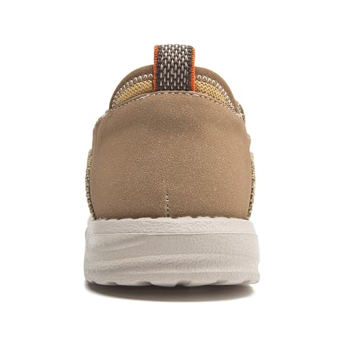 Image of Men's Canvas Loafers, Slip On Casual Shoes | Hands Free, Lightweight, Comfortable, Breathable Upper, Walking Shoes, Stretch, Travel, Vacation, Everyday Wear