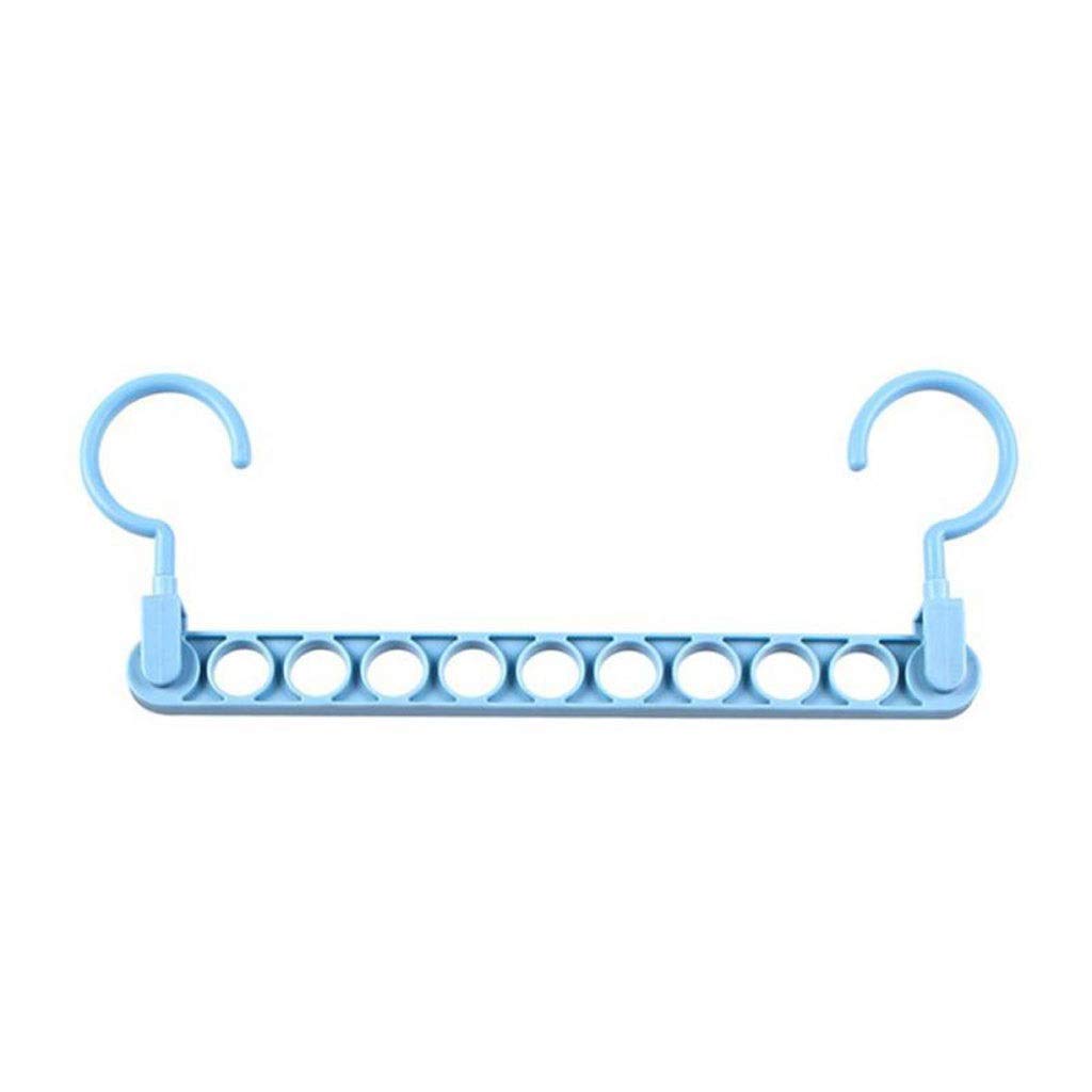 MOBYGKFY 9 Holes Space Saving Drying Rack Organizer Clothes Hanger Hooks Holder Rotation Clothes Hangers Hanging Chain Cloth Hanger(F)