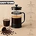 Utopia Kitchen 34 Ounce 1 Liter French Press Coffee Maker, Tea Maker, Travel Coffee Presses, Heat Resistant Thickened Borosilicate Coffee Pot for Camping Travel Gifts, Black Pack of 1