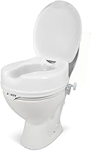 GOVITA - Rialzo WC per Anziani con coperchio,ausilio bagno,Rialzo wc per Disabili, Alzawater per Anziani universale, Rialzo per WC Universale, Sollevatore WC Disabili, Bianco (ALTEZZA DA 12 cm)