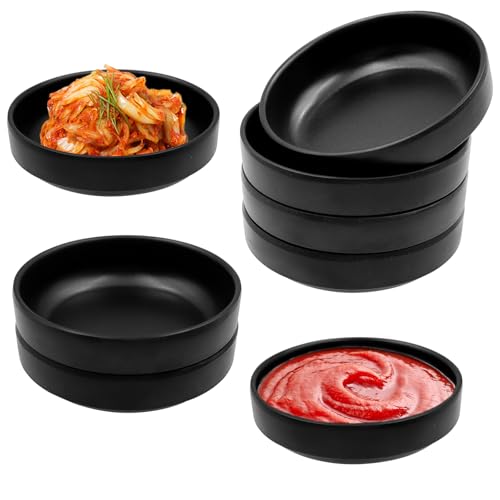 POPAPIE 8 Stück Schwarz Dipschalen Set,Sojasauce Schälchen,Kleine...