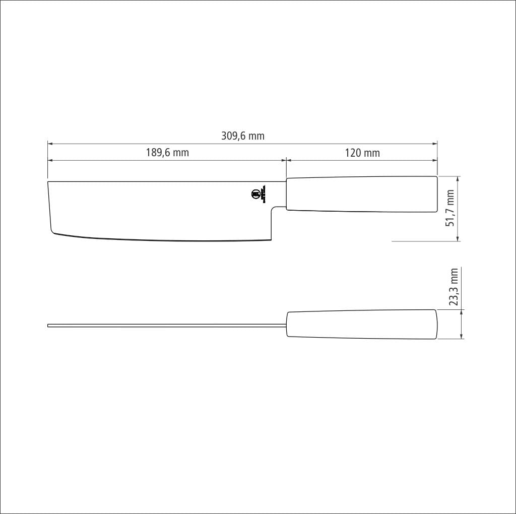 Tramontina Coltello Nakiri Sushi in acciaio inox 18 cm