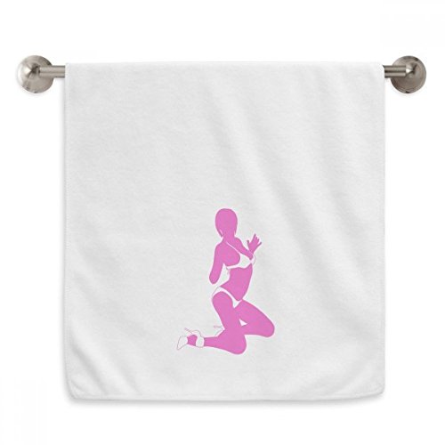 Serviettes moelleuses beauté rose bikini de qualité supérieure blanche - 2