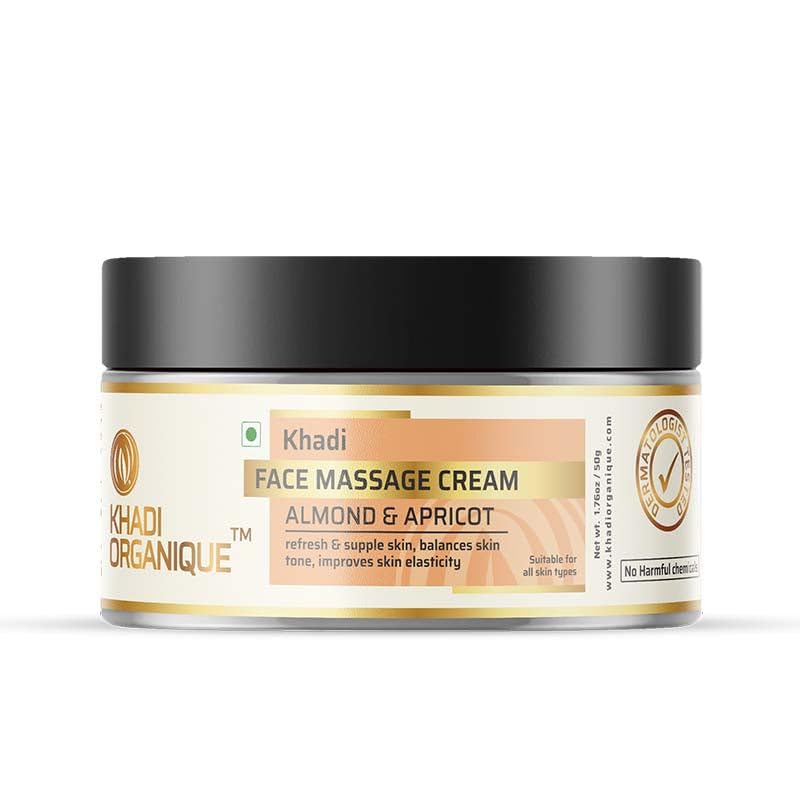 Image of Khadi Organique Almond & Apricot Face Massage Cream, 50 GM