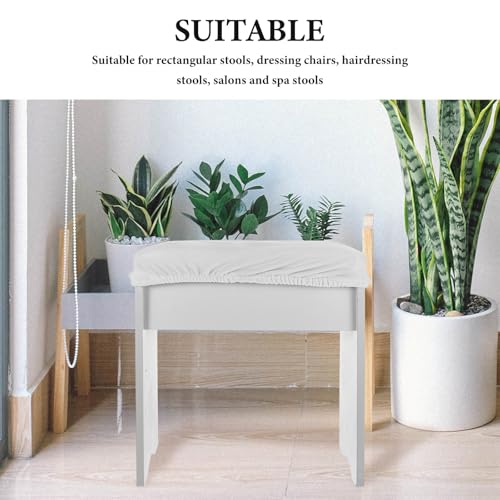 Funda de taburete para spa y centros de estética YARNOW protector rectangular texturizado beige 4