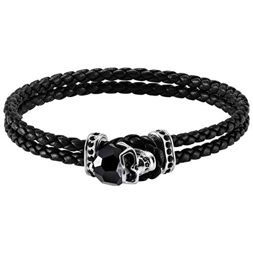 Preisvergleich Produktbild Swarovski Herren-Seilarmbadn Edelstahl Kristall 5427135