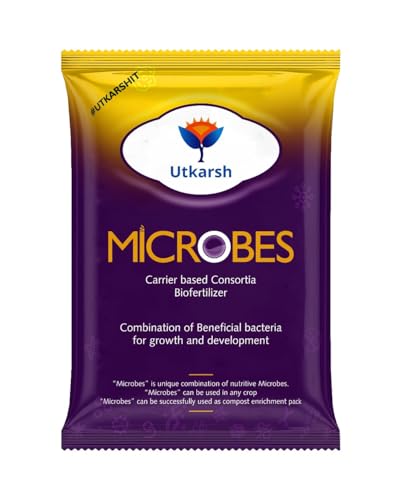 Utkarsh Microbes (Carrier Based Consortia Biofertilizer - Azotobacter, Acetobacter, Rhizobium, Phosphorus Solubilizing Bacteria PSB, Potassium Mobilizing Bacteria KMB) (900 gm; Pack of 1)