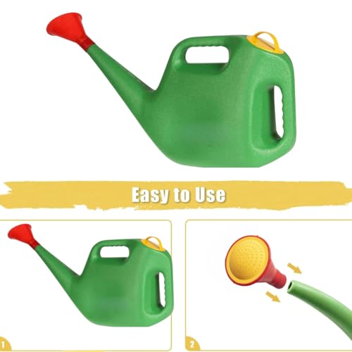 Image of 5 Litre Large Plant Watering Can for Garden|Plastic Green Water Can with Sprayer for Plants /Garden | Watering Hand Bottles for Garden | Water Spray Can