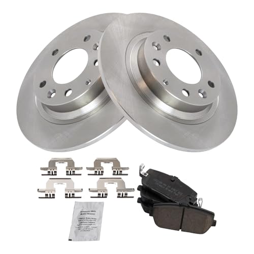 Image of TRQ Rear Brake Pad and Rotor Set Ceramic Compatible with 2006-2015 Mazda MX-5 Miata