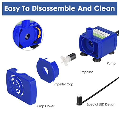 Repuesto bomba USB ultrasilenciosa para fuente de gato miniatura 3