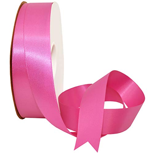 Image of Morex Ribbon 08822 /50-183 Double Face Satin Ribbon, 7 /8 inch x 50 Yd, Garden Rose