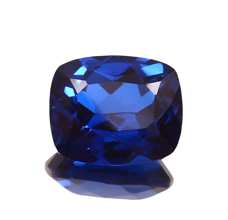 Saphir bleu bleuet naturel coussin 10x12 mm, pierre précieuse pour création bague