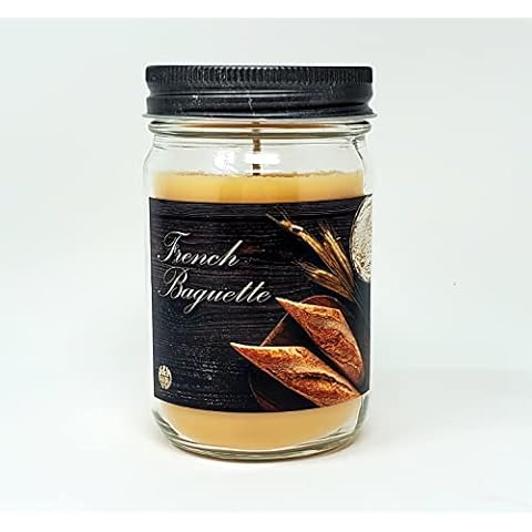 100% Natural Premium Soy Candles ~ 12oz Jars (French Baguette) Cover