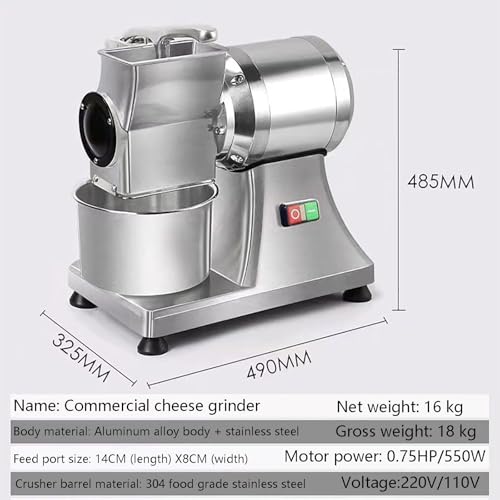 Rallador eléctrico multifuncional comercial para queso miniatura 5