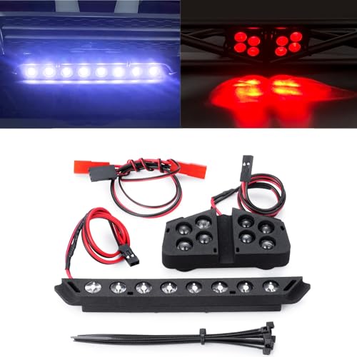 1/8 Scale RC Car Led Light Kit Front/Rear Bumper Lights Lamp for TRX Maxx Slash 4X4 Short Course Truck Car Upgrades