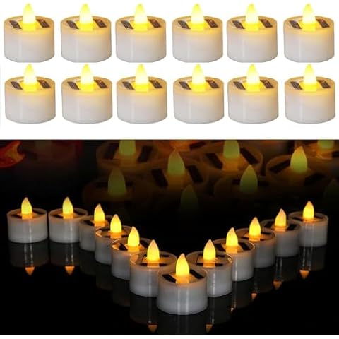 YUNYODA Solar-Powered LED Tealight Candles Cover