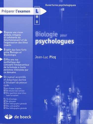 livre Biologie pour psychologues