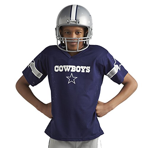 image for Franklin Sports NFL Dallas Cowboys Youth Licensed Deluxe Uniform Set, 