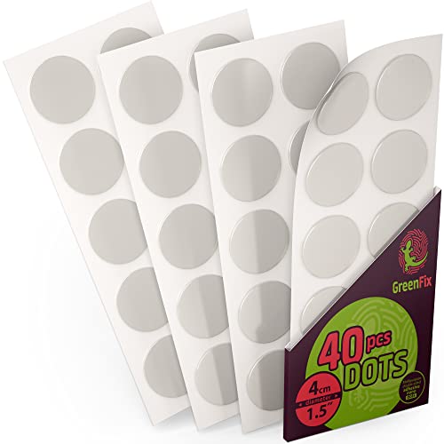 GreenFix Large Double Sided Sticky Dots 40PCs, Clear, Removable