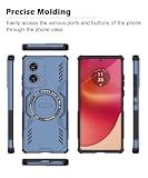 COMAKU Ultra Armor Case dla Motorola Edge 50 Fusion, Odporna na wstrząsy obudowa TPU+PC, [Szybkie odprowadzanie ciepła] [Silny magnes] - Niebieski