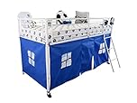 HedgehogEmporium Tent for Midsleeper Cabin Bed Mid sleeper Blue with Windows