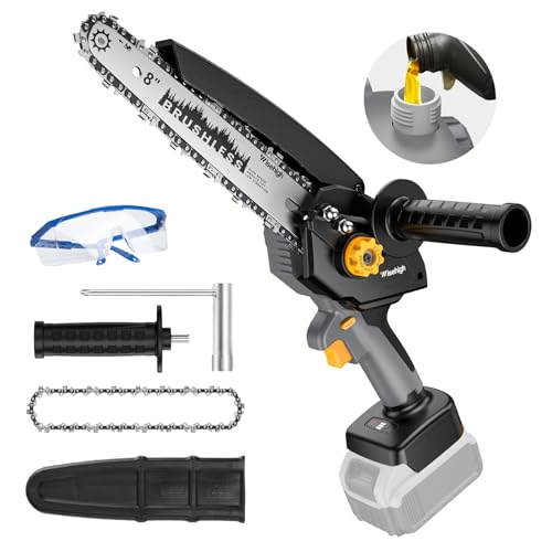 Mini Chainsaw for Dewalt 20V Max Battery, 8-inch Pruning Chainsaw with 2024 Upgrade Brushless Motor, Portable Power Mini Chainsaw for Garden, Household, Tree Branches (Battery Not Include)