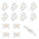 12 Stück COB RGB LED Streifen Verbinder Ecke,LED Eckverbinder,L Form LED Strip Schnellverbinder Verbinder,10mm 4 Polig, RGB Stripe Eckverbinder