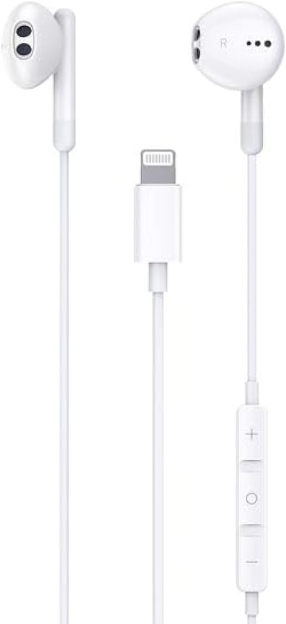 IENDS Acxmo EPX402 Lightning Wired Earphone, White