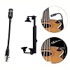 Sawhamale Guitar Microphone Clip Mount Holder with 3 Pin 4 Pin XLR Mic for Acoustic Guitar Performance Live Broadcast Black(D) #3