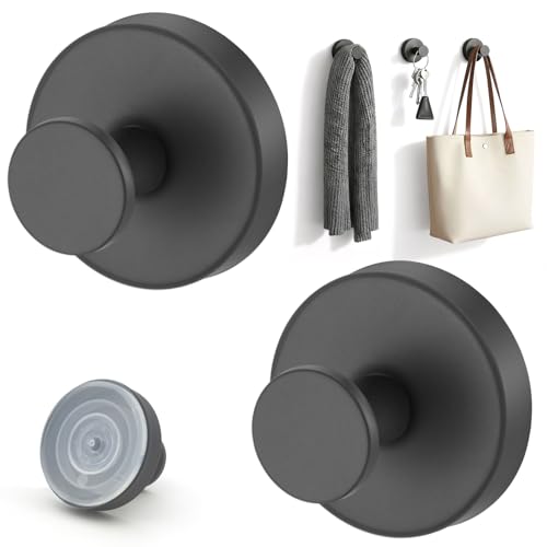 Crochet Ventouse,2 Pièces Crochets à Ventouse,aucun perçage requis,Crochet Porte,amovible et réutilisable,Porte Serviette Salle de Bain,adapté aux...