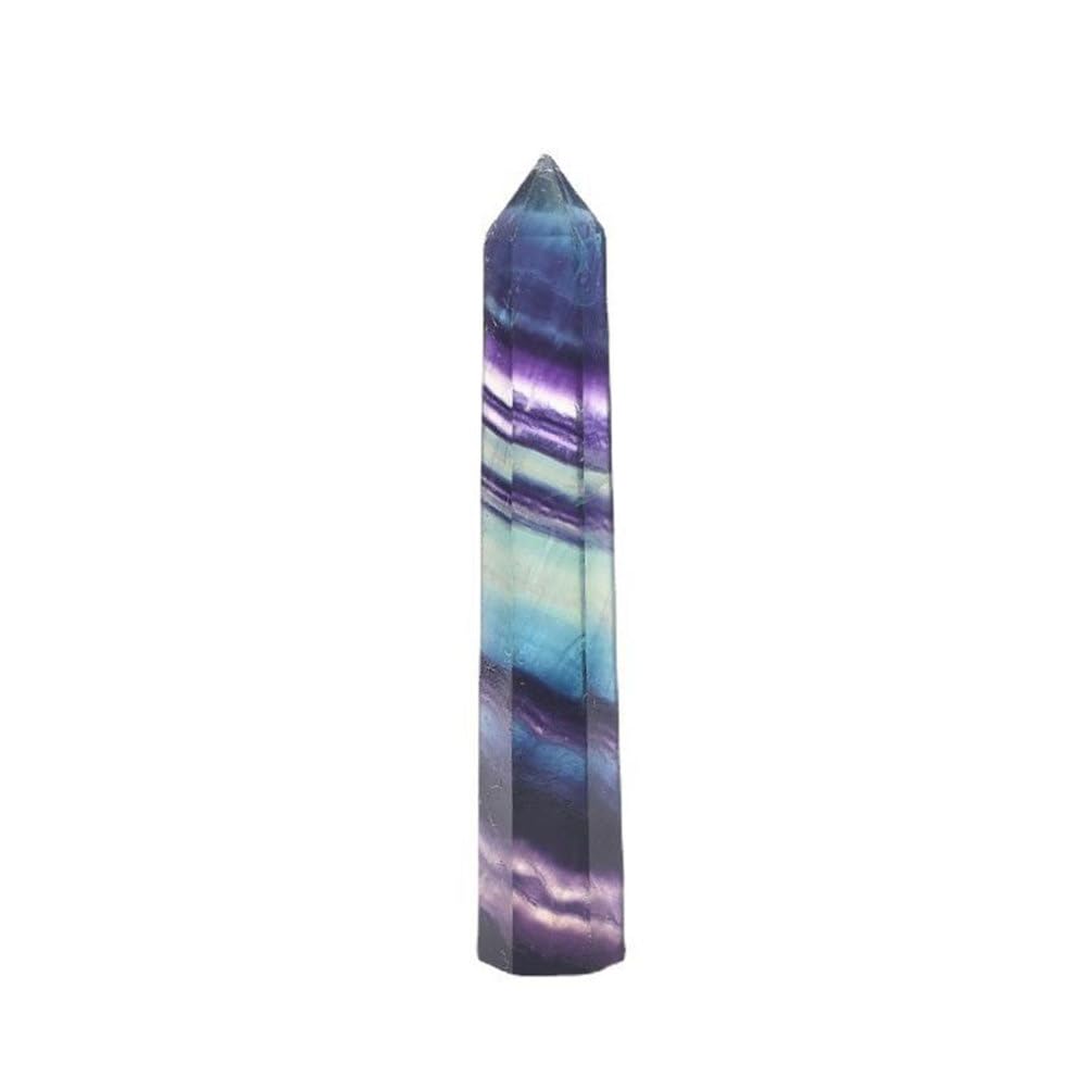 ITCLEYMDZV Crystal Wand, Hexagonal Quartz Fluorite Stone Gemstone Feng Shui Decor,6~7cm