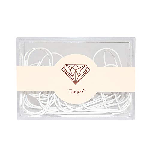 White Paper Clips 30 Pcs Jumbo Size Paper Clips 50mm Large Non-Skid Steel Paper Clips Bookmark Clips for School Home Office Supplies