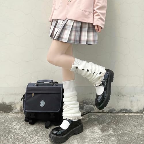 Image of Lebaley Kawaii Leg Warmers Y2K Harajuku Legs Warmer for Girls Women Lolita Accessorie Gothic Long Sock Winter Ankle Warmers