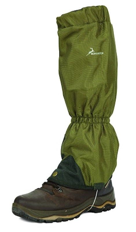 KONUSTEX Ergo Ghette Verde Impermeabili Anti-Rovo – Taglia Unica, Resistenti e Impermeabili per Trekking e Neve, con Cavo di Acciaio Regolabile e Elastico Antiscivolo