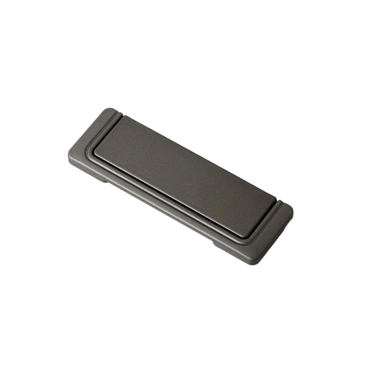 Mohuied Grey Recessed Handle Simple Flat Concealed Buckle Drawer Cabinet Handle Invisible Gusset Furniture Hardware Aluminum Alloy(Grey)