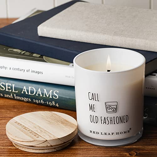 Red Leaf Home | Call Me Old Fashioned, Glass Filled Jar Candle | Fun Gift, Cocktail Collection | Medium, 11Oz #TOP1