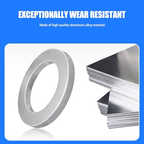 Image of Pack-50 Car Oil Drain Plug Gaskets, Aluminum Sealing Rings, O Shape Washers Seals, Oil Drain Screw Washer, 9410914000 Gasket Replacement Parts, Compatible with Honda Models (Silver)