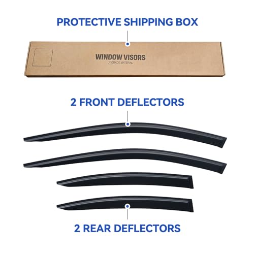 Image of Window Visors Rain Guards for 2025 2026 Toyota Camry, Out-Channel Window Vent Wind Deflectors Visors Shades for 25 26 Camry LE SE XLE XSE