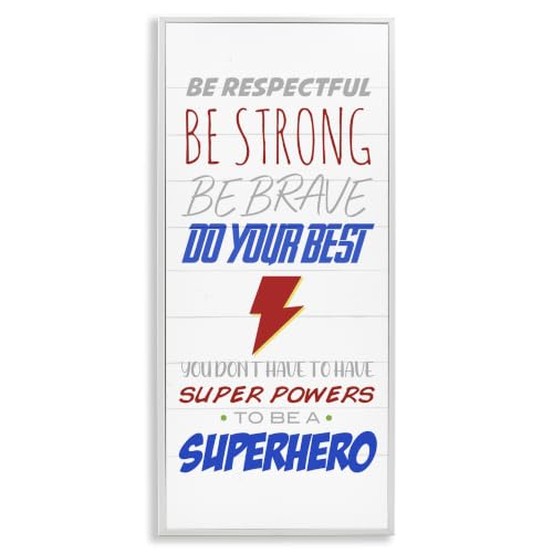 Superheroes Do Their Best Thunderbolt, 13 x 30 Inch Framed Giclée Print