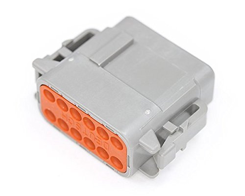 TE CONNECTIVITY DT06-12SA DT Series Contact Size 16 12 Way Gray Plug - 5 item(s)