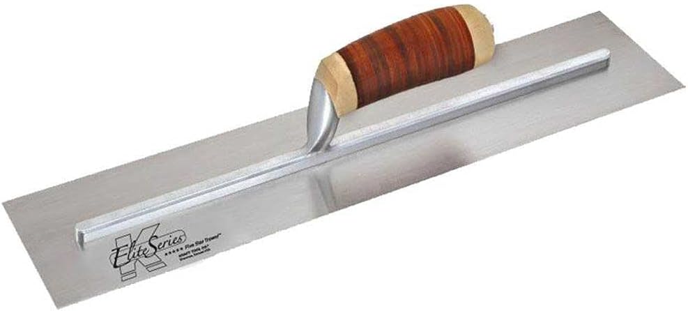 Kraft Tool CFE232L Elite Series Five Star Cement Trowel with Leather Handle, 20 x 5-Inch,Multi