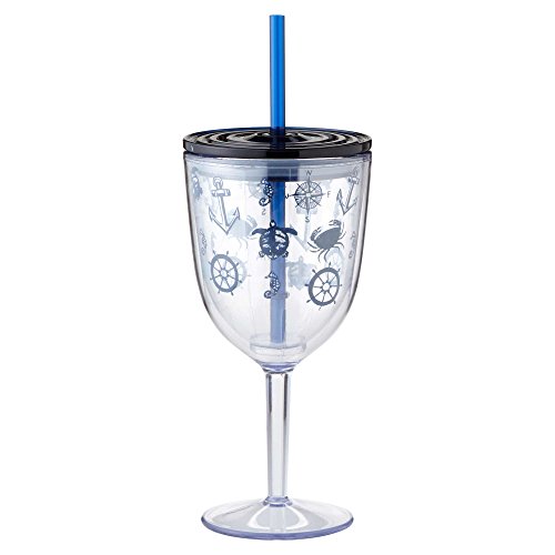 Enesco Designs by Lolita Set Sail Acrylic Goblet, 380ml