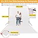 YAYOYA White Backdrop for Photoshoot, 10x20 ft Large Photo Backdrop Curtain for Photography, Seamless Polyester Fabric Background Screen for Party, Video Studio